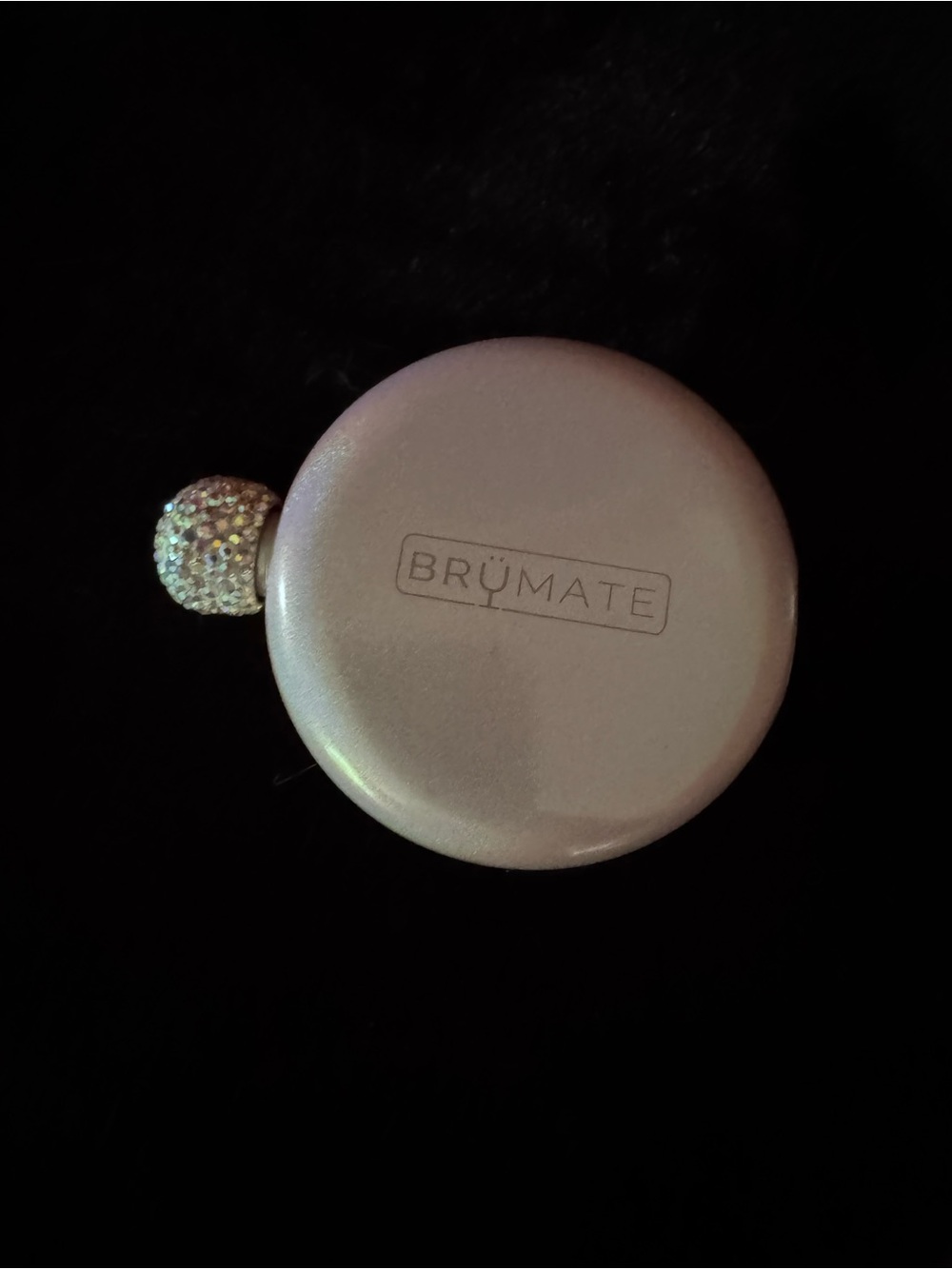BrüMate Sparkle Pink Pocket Flask with Rhinestone Cap